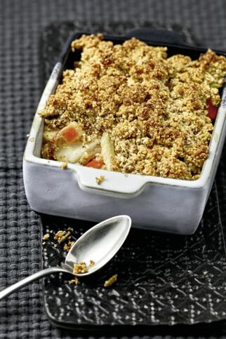 Herzhafter Crumble mit Apfel Herzhafter Crumble mit Apfel