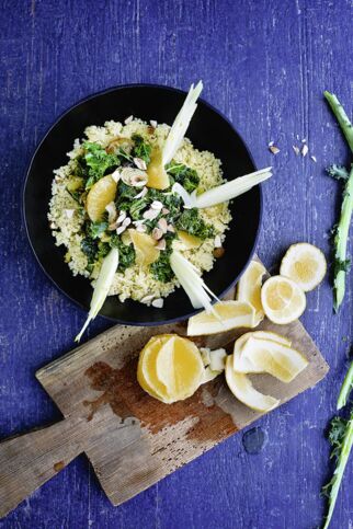 Winterliche Grünkohl-Hirse-Bowl Winterliche Grünkohl-Hirse-Bowl