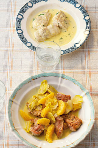 Pute mit Orangenchicorée Pute mit Orangenchicorée