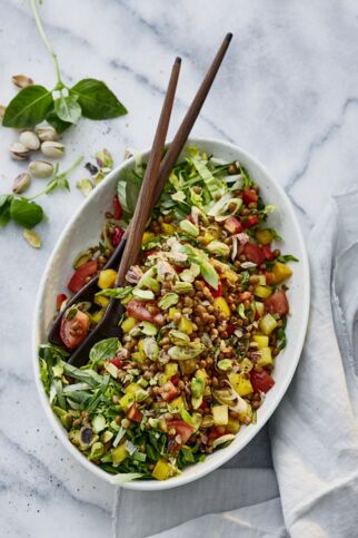 Linsensalat mit Paprika Linsensalat mit Paprika