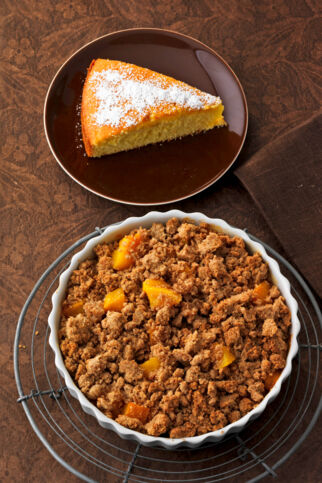 Nektarinen-Crumble Nektarinen-Crumble