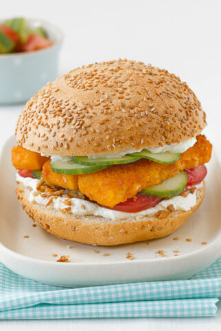 Fischstäbchen-Burger Fischstäbchen-Burger