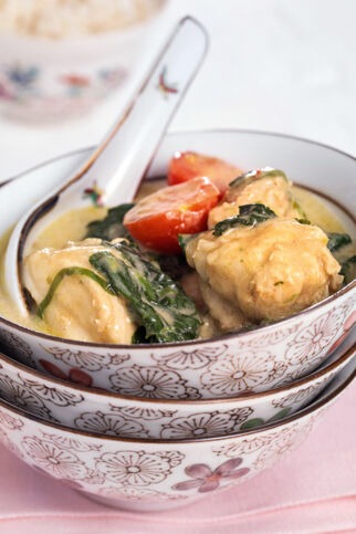 Fischcurry mit Spinat Fischcurry mit Spinat