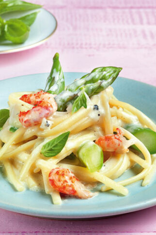 Spargel-Linguine mit Flusskrebsen Spargel-Linguine mit Flusskrebsen