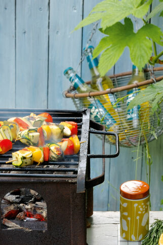 Grillkäse vom Spieß Grillkäse vom Spieß