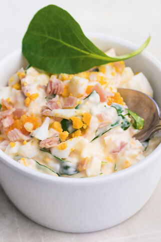 Senf-Eiercreme mit Schinken Senf-Eiercreme mit Schinken