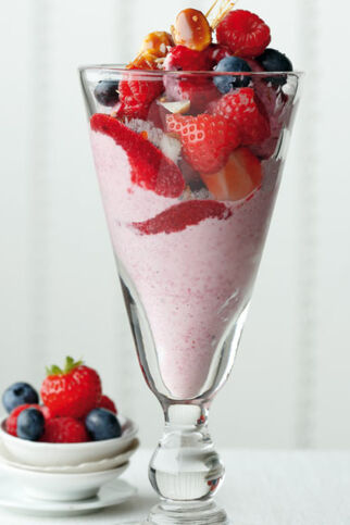 Frozen Haferjoghurt mit Macadamiakrokant Frozen Haferjoghurt mit Macadamiakrokant