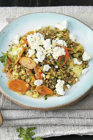 Linsensalat mit Feta Linsensalat mit Feta