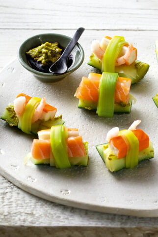 SIS-Sushi mit Lachs und Gurke SIS-Sushi mit Lachs und Gurke