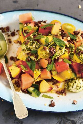 MELONENSALAT MIT PESTO MELONENSALAT MIT PESTO