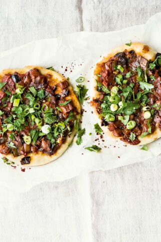 Auberginen-Pizza türkische Art Auberginen-Pizza türkische Art