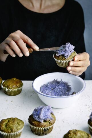 Grüne Hafer-Heidelbeer-Muffins Grüne Hafer-Heidelbeer-Muffins