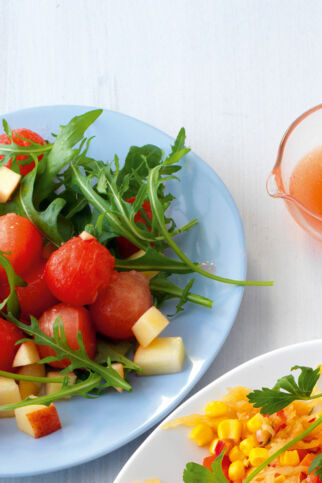 Rucolasalat mit Wassermelone Rucolasalat mit Wassermelone