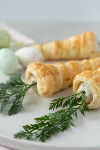Blätterteig-Möhren mit Lachscreme Blätterteig-Möhren mit Lachscreme