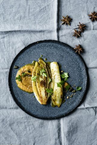 Kürbispüree mit Chicorée Kürbispüree mit Chicorée