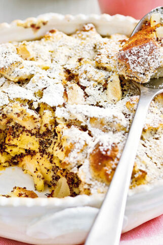 Birnen-Brot-Auflauf mit Mohn Birnen-Brot-Auflauf mit Mohn
