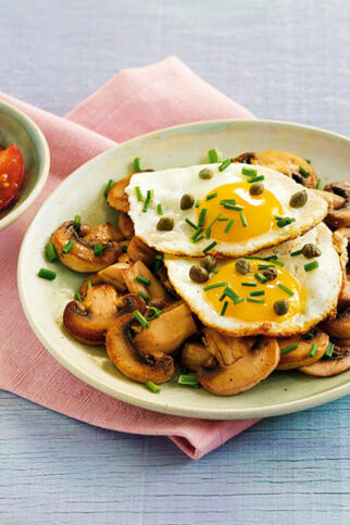 Spiegelei auf Pilzen Spiegelei auf Pilzen