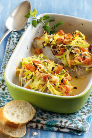 Seelachs mit Lauch-Kruste Seelachs mit Lauch-Kruste