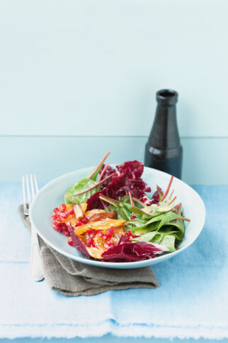 Radicchiosalat mit Clementinen Radicchiosalat mit Clementinen