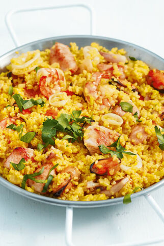 Gemischte Bulgur-Paella Gemischte Bulgur-Paella