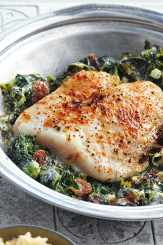 Fischfilet in Joghurt-Spinat Fischfilet in Joghurt-Spinat