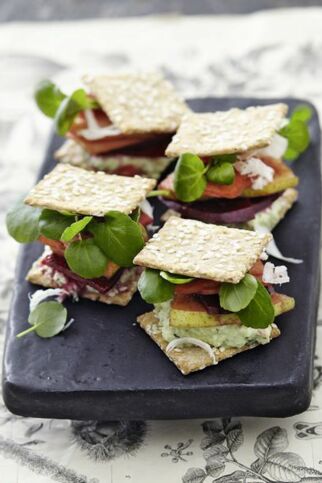 Doppeldecker mit Brunnenkresse Doppeldecker mit Brunnenkresse