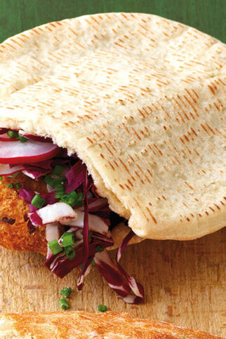 Pita mit Blitz-Falafel Pita mit Blitz-Falafel