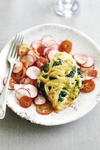 Gefüllte Hähnchenbrust mit Spinat und Ricotta Gefüllte Hähnchenbrust mit Spinat und Ricotta
