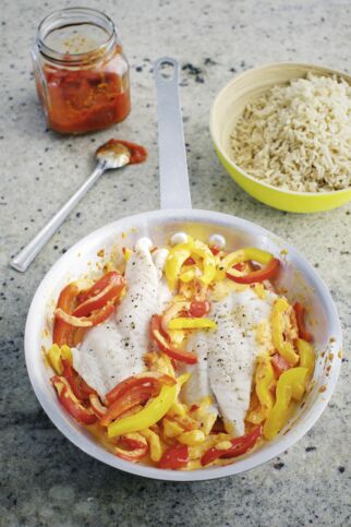 Fischfilet mit Paprikasahne Fischfilet mit Paprikasahne
