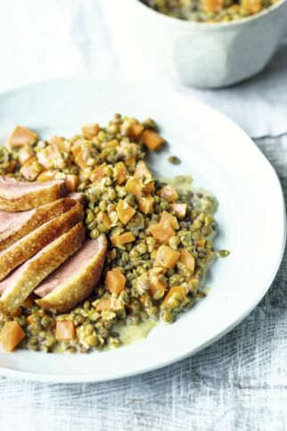 Entenbrust mit Senfrahm-Linsen Entenbrust mit Senfrahm-Linsen