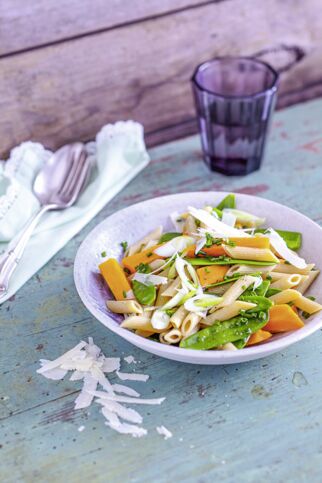 One-Pot-Pasta mit Süßkartoffeln One-Pot-Pasta mit Süßkartoffeln