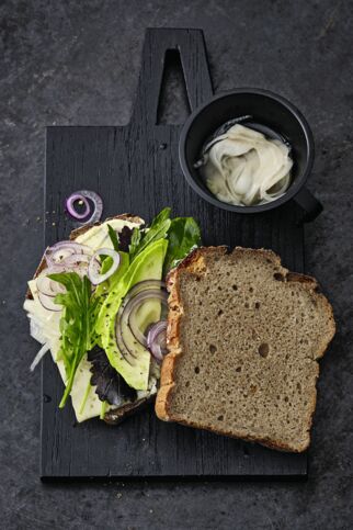 Käsesandwich mit gepickeltem Fenchel Käsesandwich mit gepickeltem Fenchel