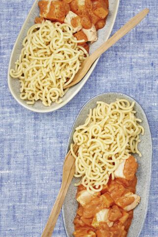 Lachsragout mit Pasta Lachsragout mit Pasta