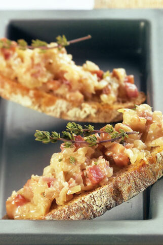 Zwiebel-Speck-Paste Zwiebel-Speck-Paste