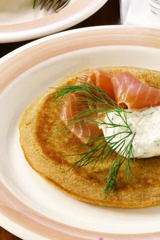Pancakes mit Räucherlachs Pancakes mit Räucherlachs