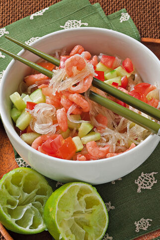 Glasnudelsalat mit Shrimps Glasnudelsalat mit Shrimps
