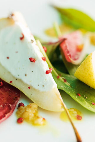 Ziegenfrischkäse-Birnen Ziegenfrischkäse-Birnen