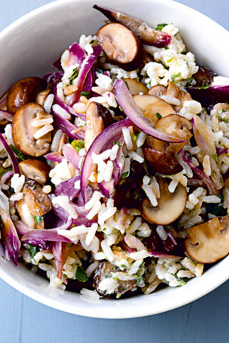 Reissalat mit Pilzen Reissalat mit Pilzen