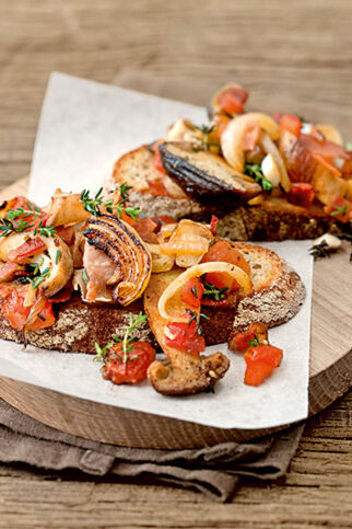 Röstbrot mit Waldpilzen Röstbrot mit Waldpilzen