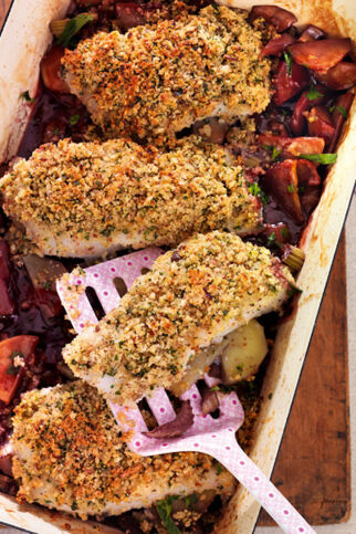 Zander mit Nusskruste Zander mit Nusskruste