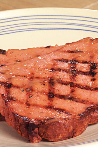 Gegrillter Leberkäse Gegrillter Leberkäse