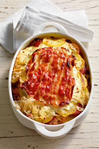 Sauerkrautauflauf mit Kassler Sauerkrautauflauf mit Kassler