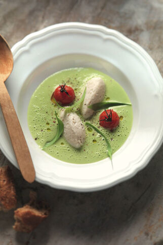 Hechtnockerl mit Bärlauchschaum Hechtnockerl mit Bärlauchschaum