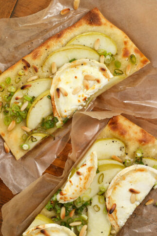 Apfelpizza mit Ziegenkäse Apfelpizza mit Ziegenkäse