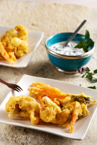 Gemüse im Kichererbsenteig Gemüse im Kichererbsenteig