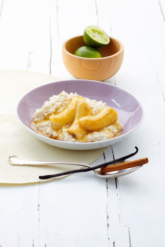 Kokosmilchreis mit Honigbananen Kokosmilchreis mit Honigbananen
