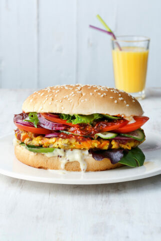 Feta-Hirse-Burger Feta-Hirse-Burger