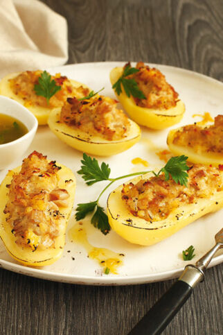 Gefüllte Kartoffeln mit Zitronenvinaigrette Gefüllte Kartoffeln mit Zitronenvinaigrette