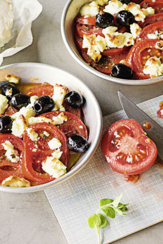 Tomaten mit Schafskäse Tomaten mit Schafskäse