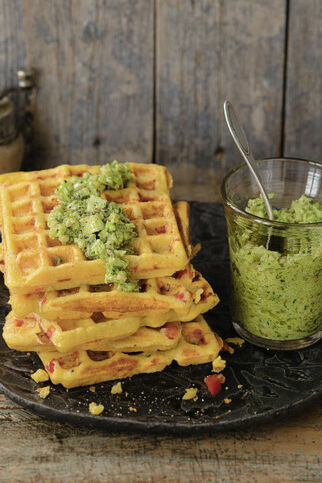 Polentawaffeln mit Fenchelcreme Polentawaffeln mit Fenchelcreme